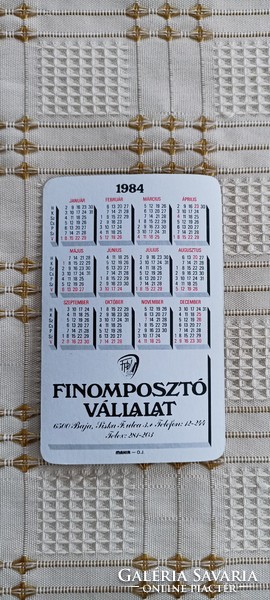 Old card calendar 1984