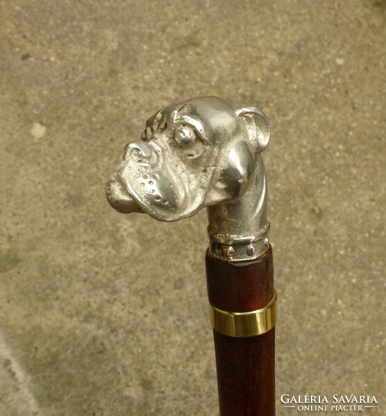 Boxer cane with tongs, walking stick