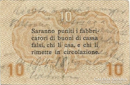 10 centesimi 1918 Olaszország Velence 5.