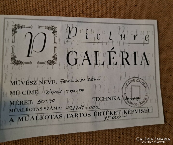 Ferenczi Béla tanyasi olajfestménye 88x68 cm kerettel