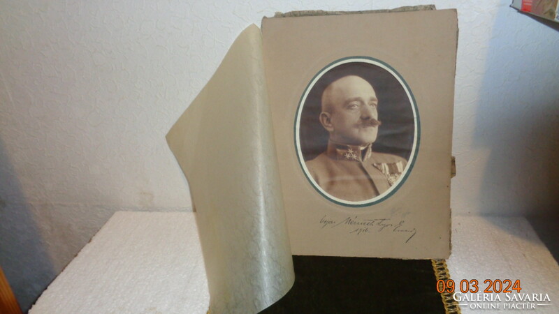 I. Vh.-S Monarchy period, military, chief officer's photo, 1916. Signed, 26 x 32 cm + passepartout
