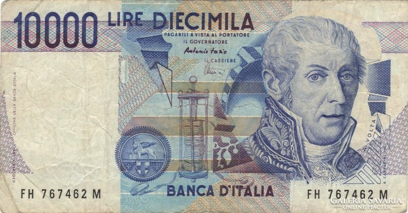 10000 Lira lire 1984 signo fazio and amici Italy