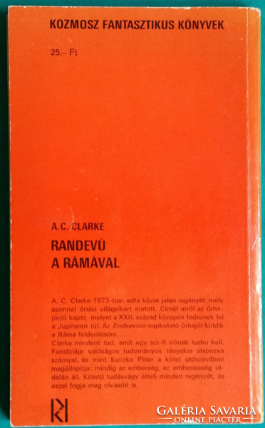 Arthur C. Clarke: Randevú a Rámával > Szórakoztató irodalom > Sci-fi > UFO, idegen lények