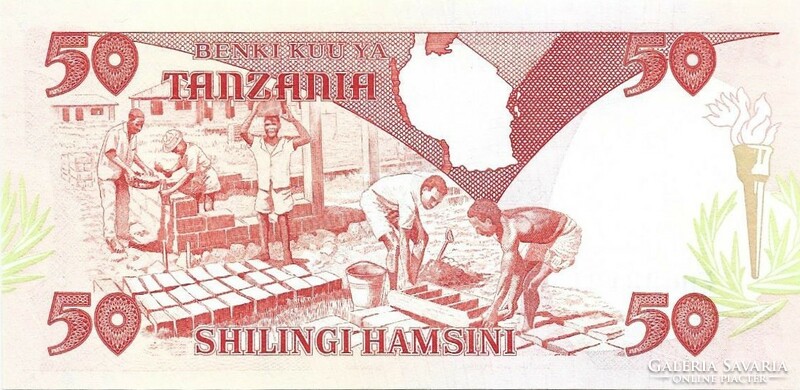 50 shillingi 1992 Tanzánia UNC
