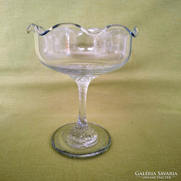 Glass goblet with foot, glass