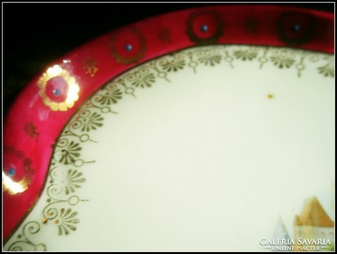 Charming antique porcelain serving tray - 30 x 24 -- art&decoration