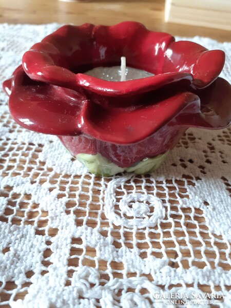 Villeroy&boch porcelain candle holder in the shape of a flower