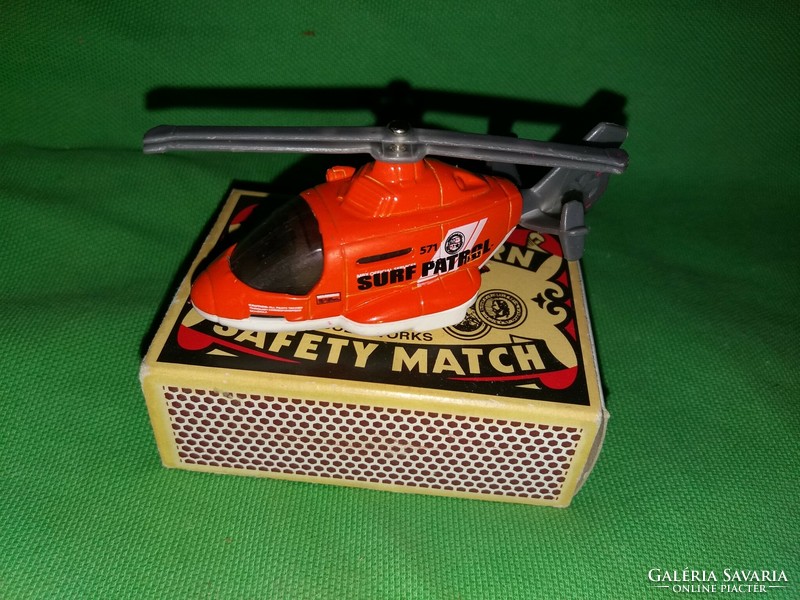 Retro matchbox mattel sea rescue helicopter toy small car according to the pictures