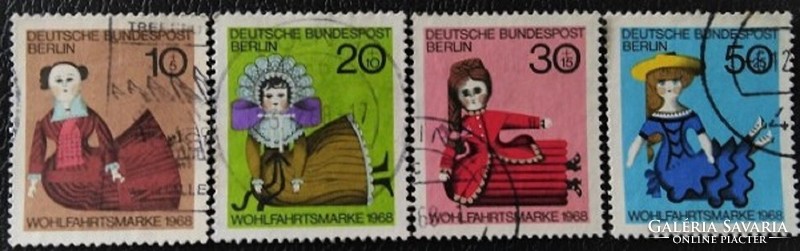 BB322-5p / Németország - Berlin 1968 Népjólét : Bábuk bélyegsor pecsételt
