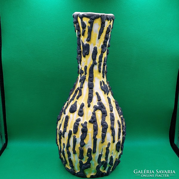 A rare collector's ceramic vase by King Gábor