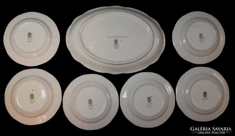 Dt/424 – 6-person Zsolnay phoenix set with deli plates