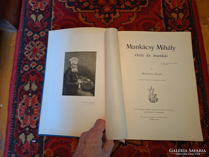 Extra collector's condition! 1898 First edition of the life and works of the iconic worker Mihály Munkácsy from Malonyay