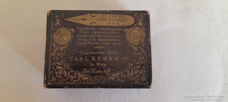 Doboz régi tollhegy Carl Kuhn 6x4,5x2,5cm