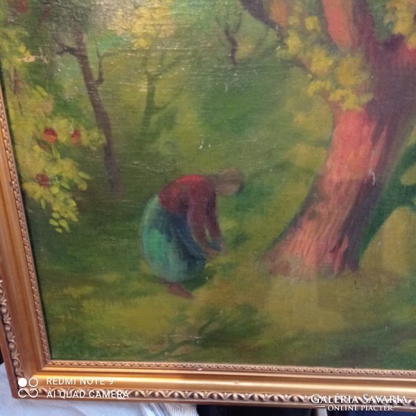 Big mine? Szentendre? Fruit Harvest - unknown artist oil on canvas