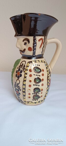 Miska jug, exceptionally beautifully painted. 18.5 cm high, 10 cm wide at the waist