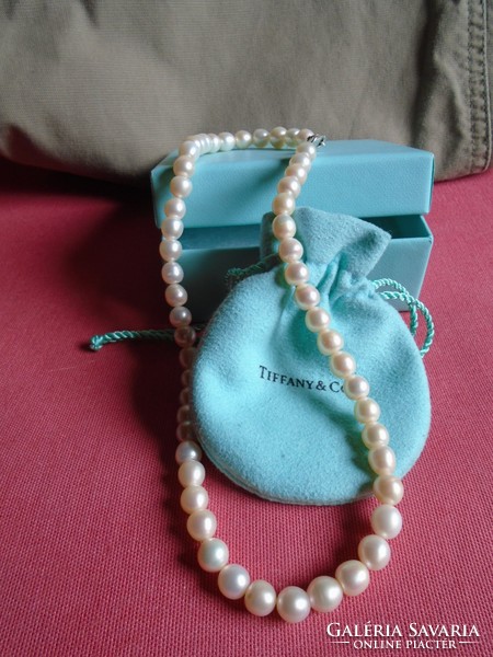 Genuine landscape, quality large-eyed white baroque true pearl necklace