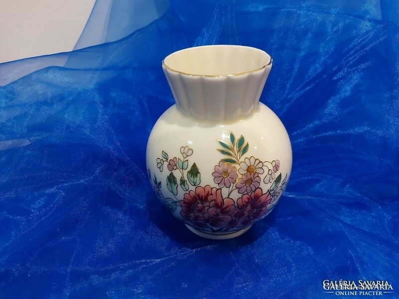 Zsolnay floral porcelain vase.
