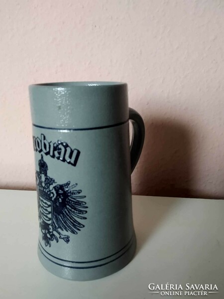 German 0.5 liter ceramic beer mug, arcobräu