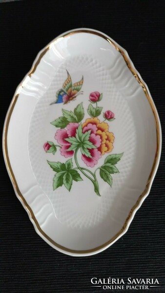 Hollóházi porcelán, Hortenzia mintás, pillangós asztalközép