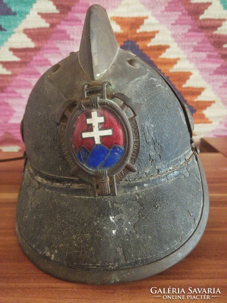 Antique fireman's helmet. Slovenia.