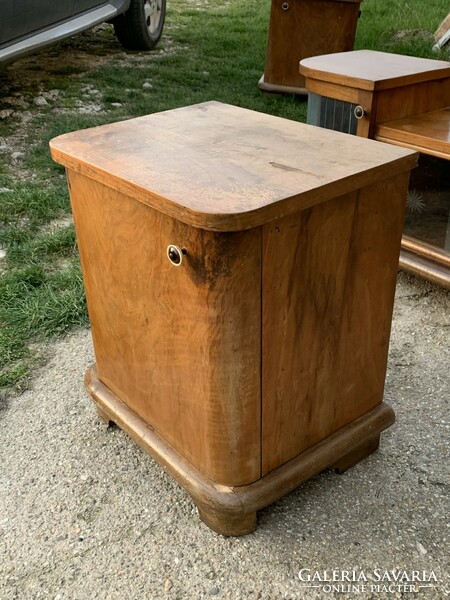 Mid century retro bedside table small chest of drawers circa 1940 1.