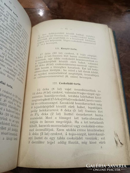 A legújabb házi czukrászat kézikönyve Hegyesi József, 1904-es kiadás, cukrászati könyv, 20. sz eleje
