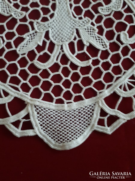 Cord lace / polka dot tablecloth