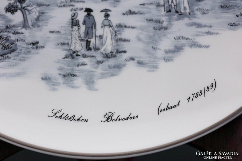 Kpm porcelain wall plate, marked.