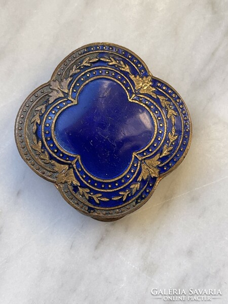 Antique French fire enamel bowl is beautiful.
