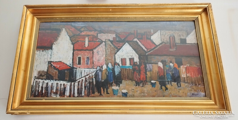 László Bencze's gallery oil painting titled Alley