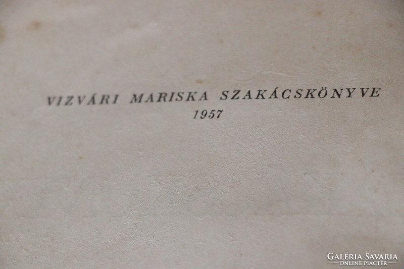 Mariska Vízvár's cookbook