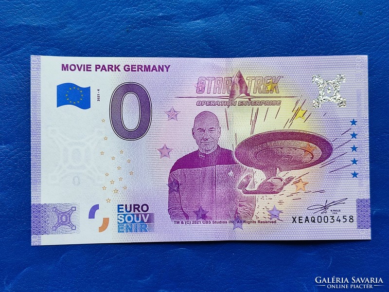 Germany 0 euro 2021 star trek enterprise spaceship! Rare commemorative paper money!