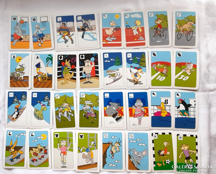 Retro children's card - animal Olympics -