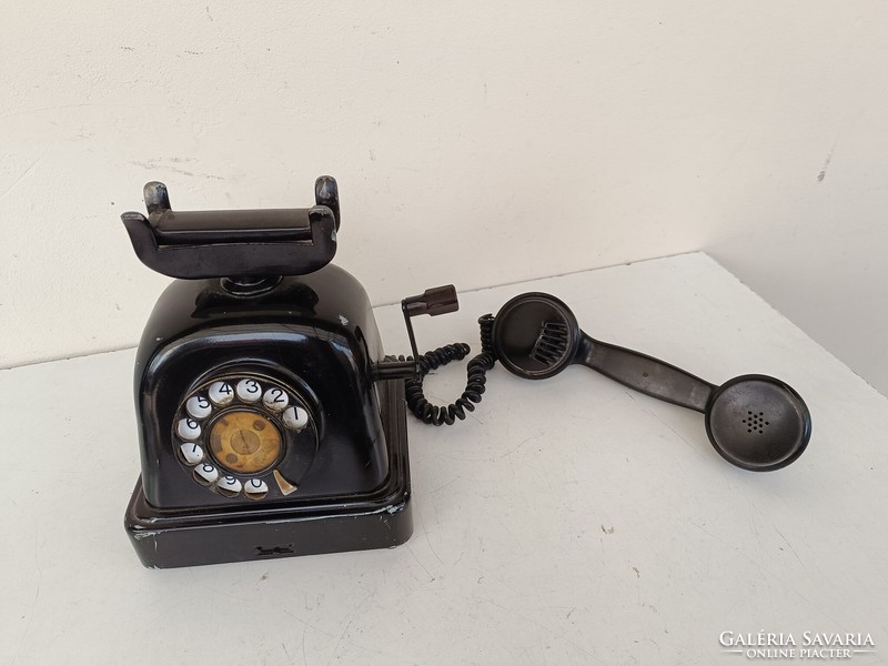 Antik telefon asztali kurblis tárcsás telefon 1930-as évek 551 8538