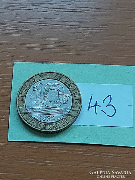 France 10 francs 1989 bimetal 43