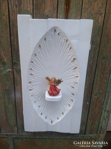 Vintage carved homemade altar, wall decoration, decoration, wall ornament
