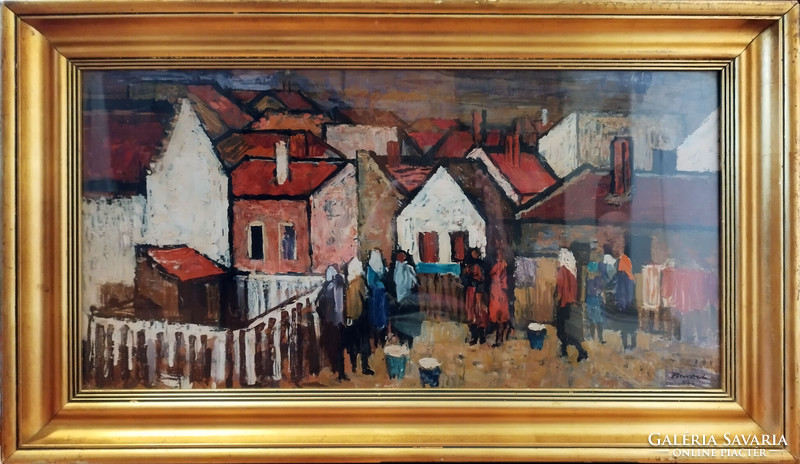 László Bencze's gallery oil painting titled Alley