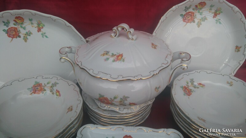 Zsolnay dinner set for 7 people