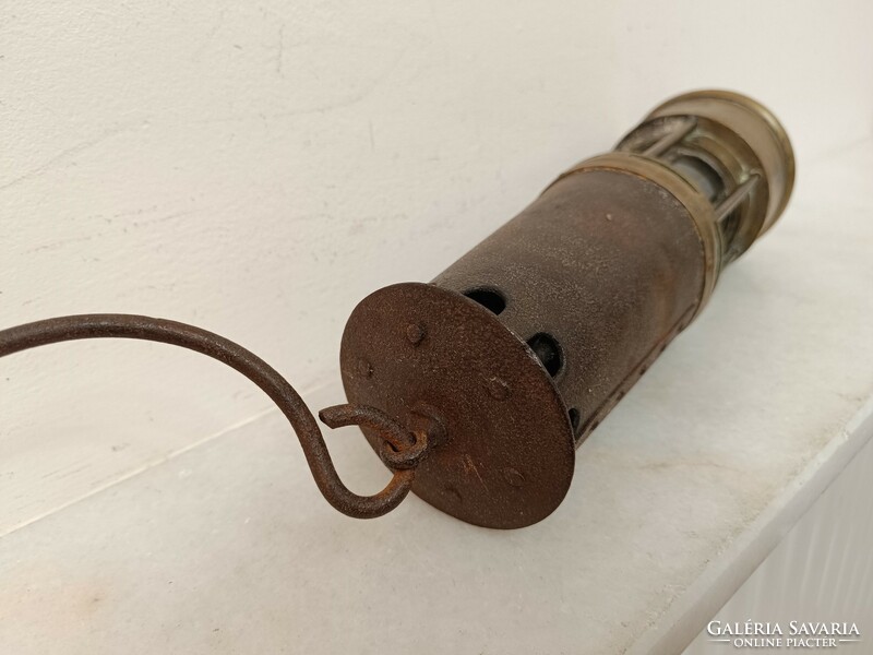 Antique miner's tool hollow carbide lamp 851 8502