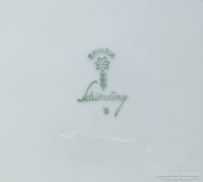 Schirnding Bavaria német porcelán tányér kistányér virág mintával