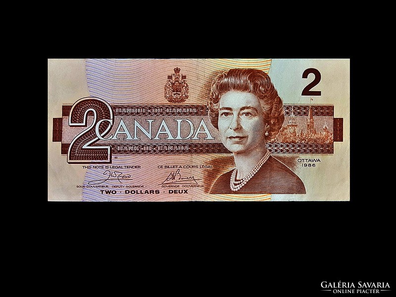 2 DOLLÁR - KANADA - 1986 (Használt EF)- II. Erzsébet képmásával! Olvass!