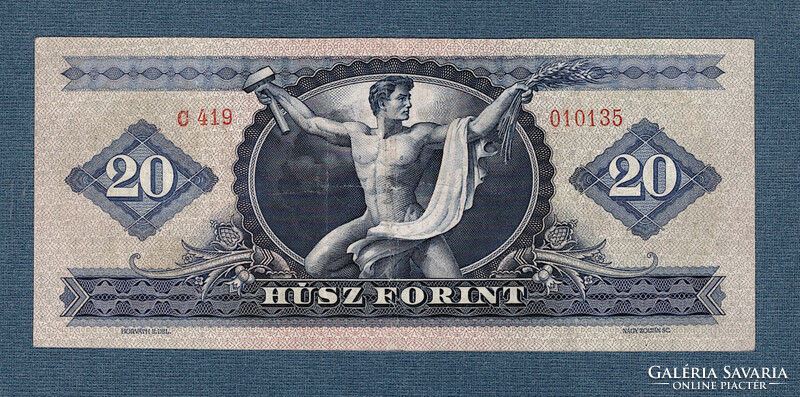 20 Forint 1962 Nagyon szép a Harmadik Kádár címeres huszas