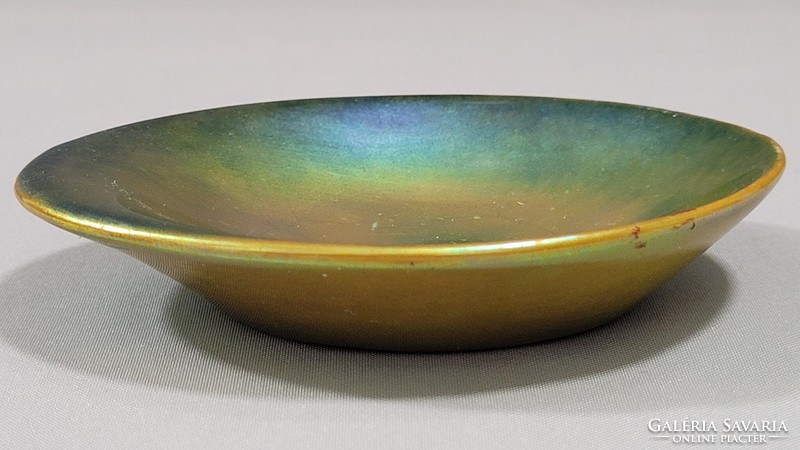 Old Zsolnay eosin offering bowl, ring holder