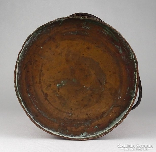 1Q845 antique hammered copper bucket 17 cm