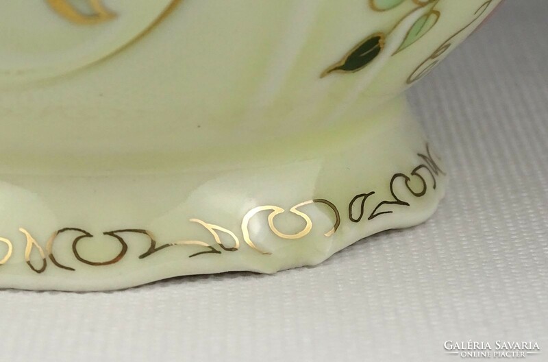 1Q848 Vajszínű pillangós Zsolnay porcelán kávéskészlet