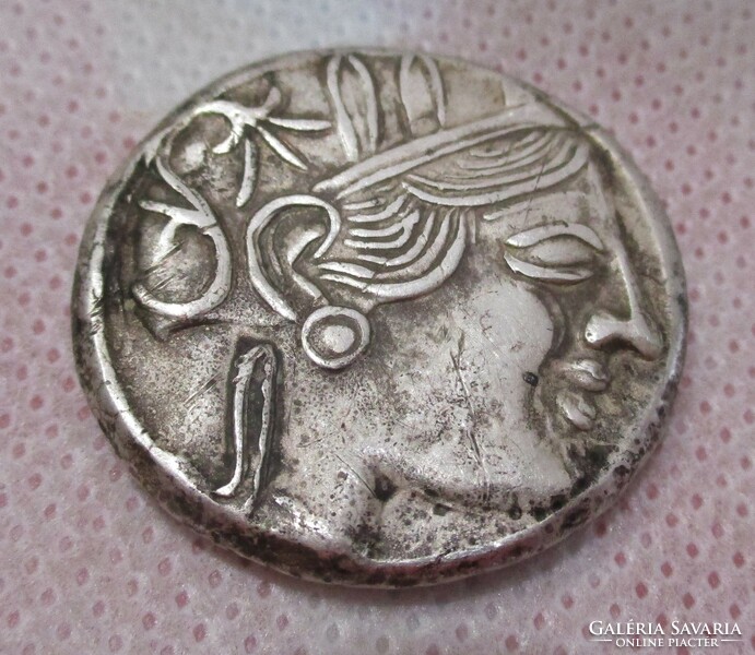 Athenian silver tetradrachm, money, coin, Athens, BC 454-404.
