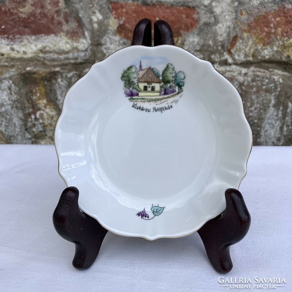 Collector's porcelain plate of Petőfi house in Aquincum - ornamental plate - mini plate - souvenir