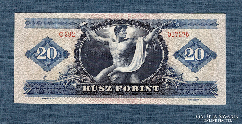 20 Forint 1965 Ropogós a Negyedik Kádár címeres huszas
