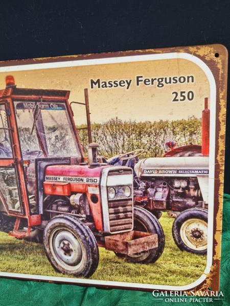 Traktor - Massey Ferguson 250 dekorációs  Vintage fém tábla ÚJ! (4)