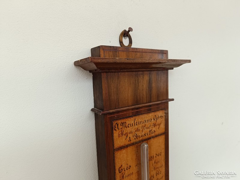 Antique wall mercury tube thermometer barometer with Biedermeier French inscription 884 8560